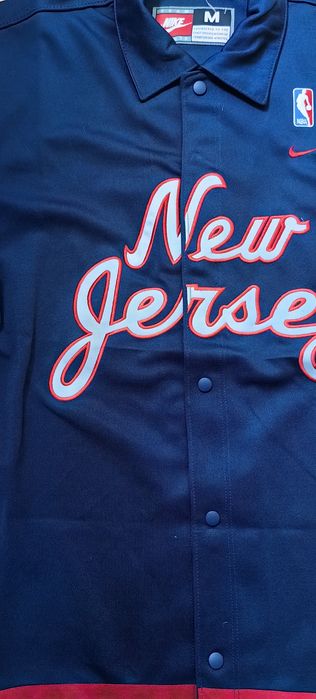 VINTAGE New Jersey Nets Nike Warm-up Shirt NBA Jersey Retro