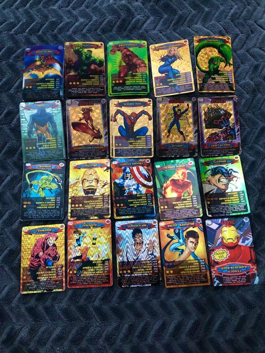 Карточки человек паук герои и злодеи коллекционные ук ср ур уск