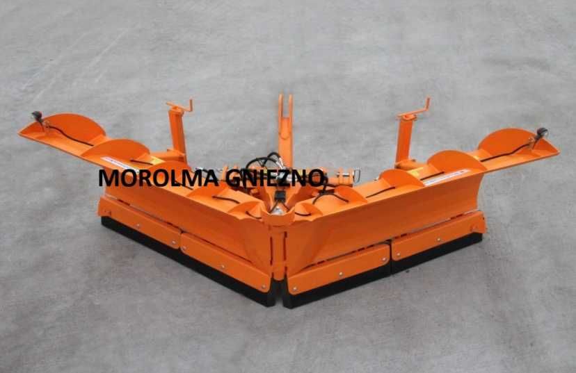Składany pług do śniegu śnieżny komunalny ciężki ROLMAKO 3,0 m TUZ hyd