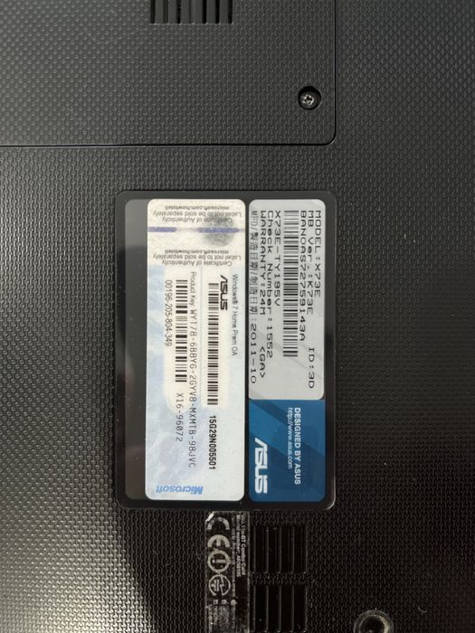 Laptop ASUS X73E-TY195V torba