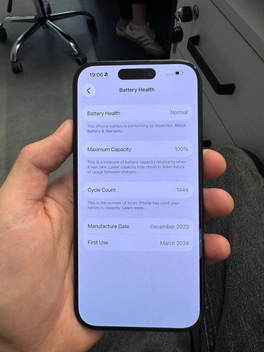 Айфон ~ Apple iPhone 15 Pro ~  256GB ~ Black Titanium ~ Айфон 15 про ~ 100% акб