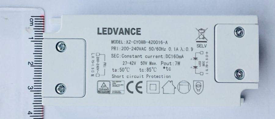 Токовый светодиодный драйвер DC160ma 7W