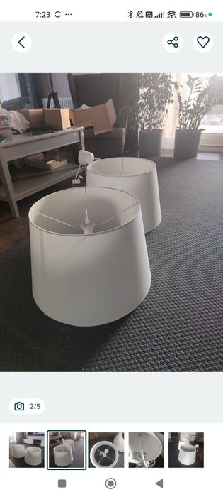 Abażur Ikea Skottorp biały