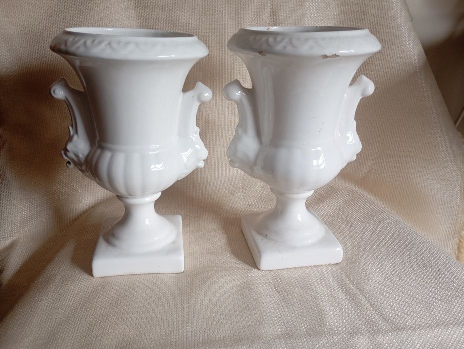 Pair of Glazed Earthenware Jugs