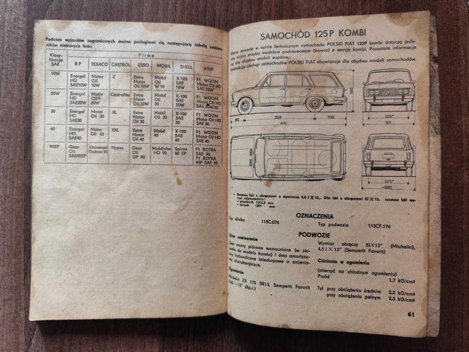Instrukcja Polski Fiat 125P   niski nakład