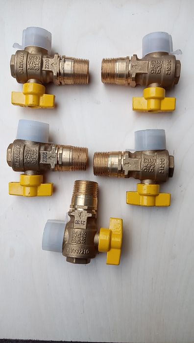 Zawory gazowe 3/4 pod kocioł 5 sztuk
