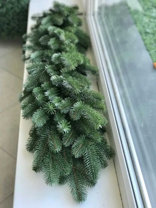 Хвойні новорічні гірлянди Lux - декор (литі зелені 1.2 м. та 2 м.)