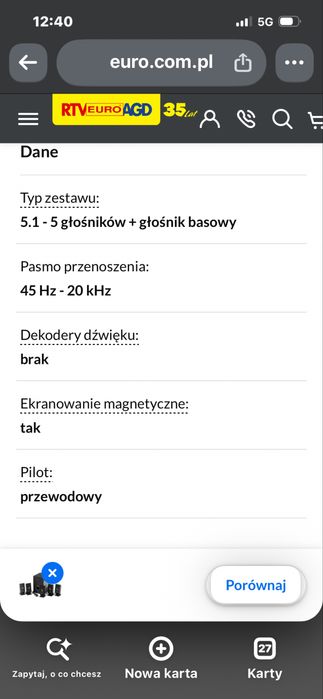 Zestaw  glosnikow komputerowych  Creative