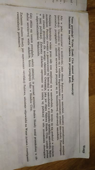 Instrukcja obsługi Honda Civic VI