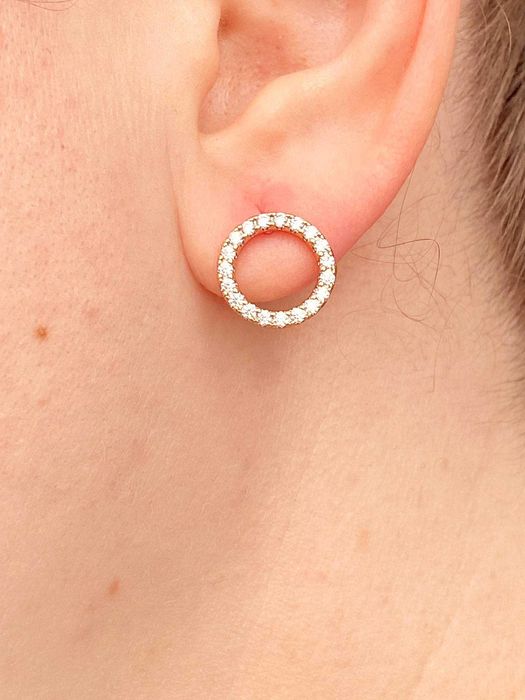 Позолочені Сережки-гвоздики "Ніжний Камінчик" (Різні Моделі). Позолота