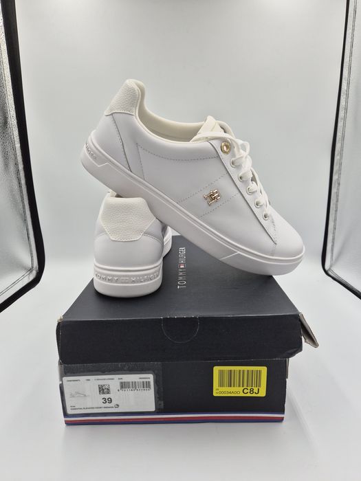 Sneakersy damskie niskie białe Tommy  Hilfiger 39 skóra naturalna