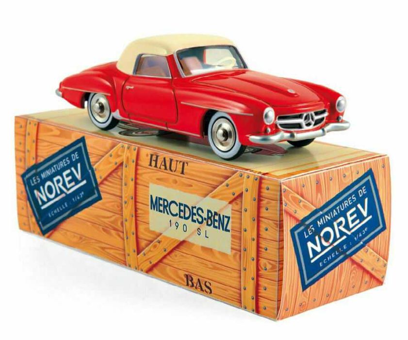 Miniatura 1:43 Norev -Mercedes Benz 190 SLRouge & Ivoire CL3512