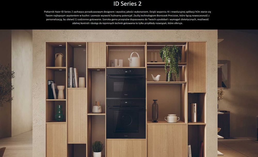 Nowy Piekarnik Haier H6 ID25G3YTB, softclose, WiFi, Click&Clean