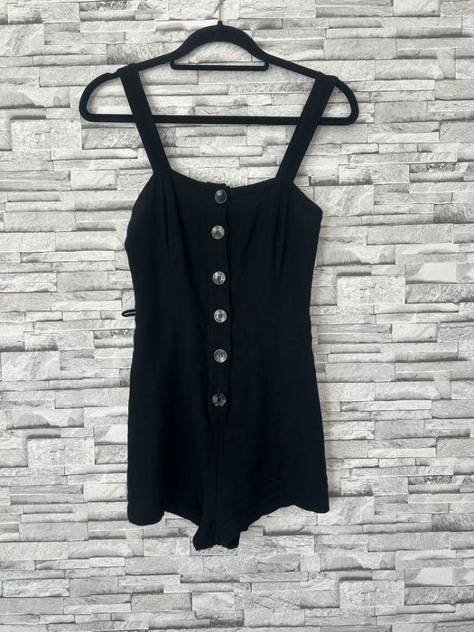 Krotki kombinezon z guziczkami XS 34 wiskoza len