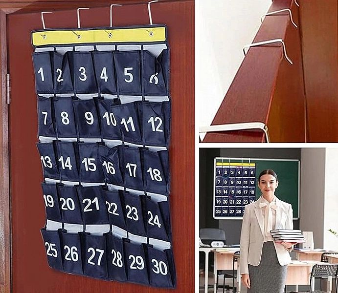 Organizer na Smartfony Telefony - Kieszonki Przechowywania do Szkoły B