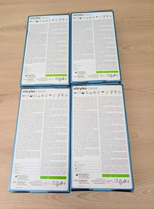 Rękawiczki nitrylowe bezpudrowe S niebieskie 400 szt zestaw