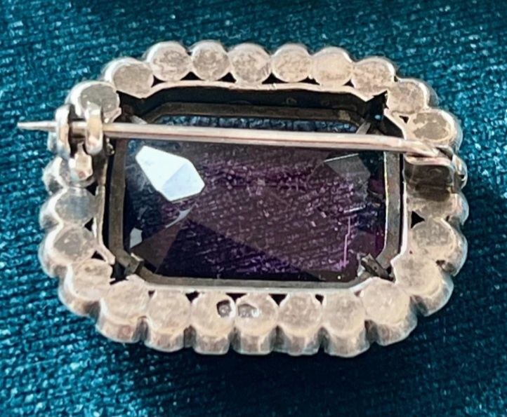 Alfinete/Broche em prata, marca águia e ouro com mercassites