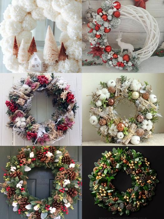 Coroas e centros de mesa Natal