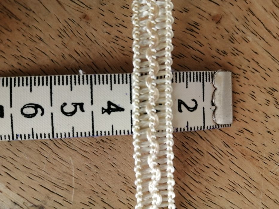 Fita galão beje seda artesanato e DYI