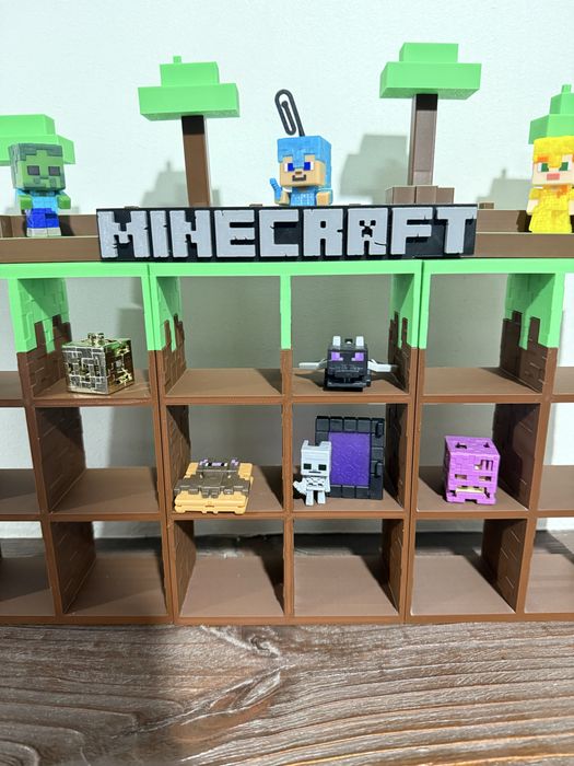 ‼️В НАЯВНОСТІ‼️ Поличка для фігурок майнкрафт, Підставка minecraft