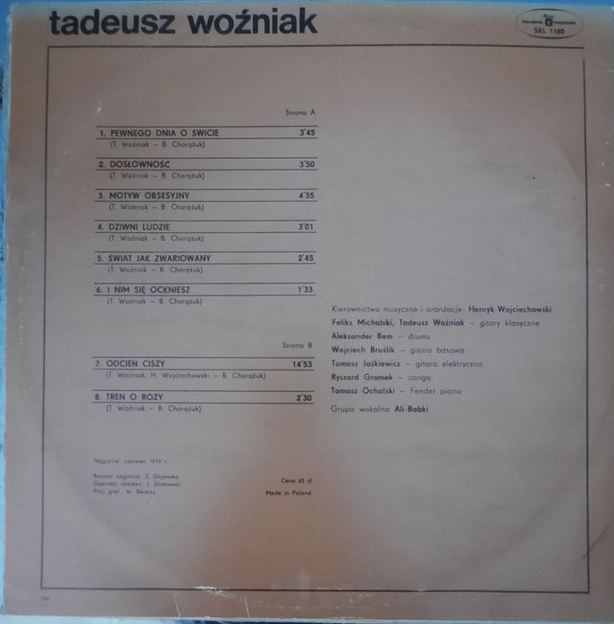 Płyta winylowa Tadeusz Wożniak