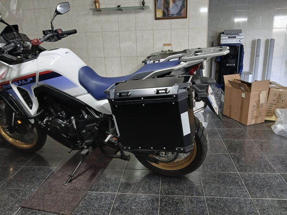 (NOVO) Malas Laterais + Top case Honda Transalp 750
