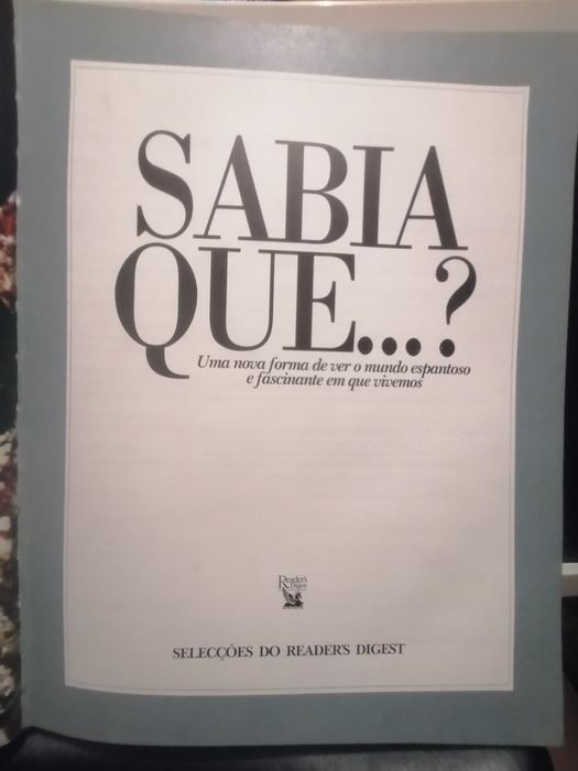 Livro Sabia que..?