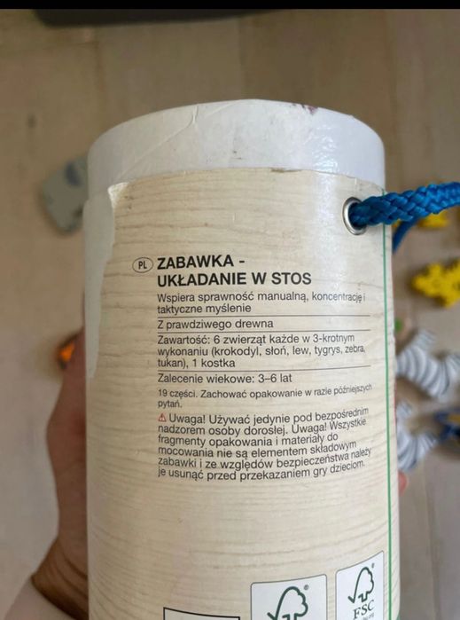 Układanka w stos drewniana Play live junior