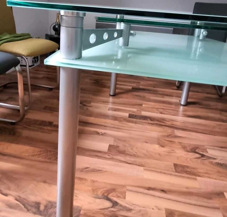 stol duzy szklany rozkladany