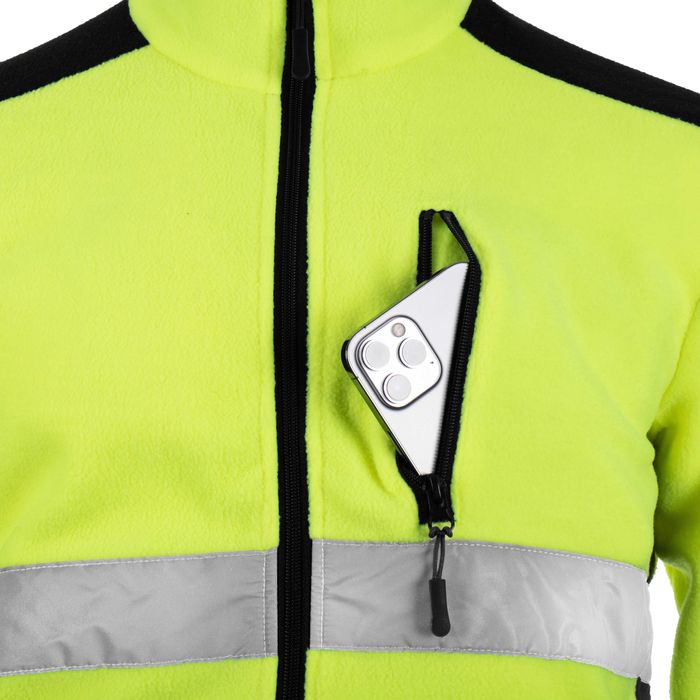 Polar roboczy fluorescencyjny z pasami odblaskowymi WIOSNA / JESIEŃ