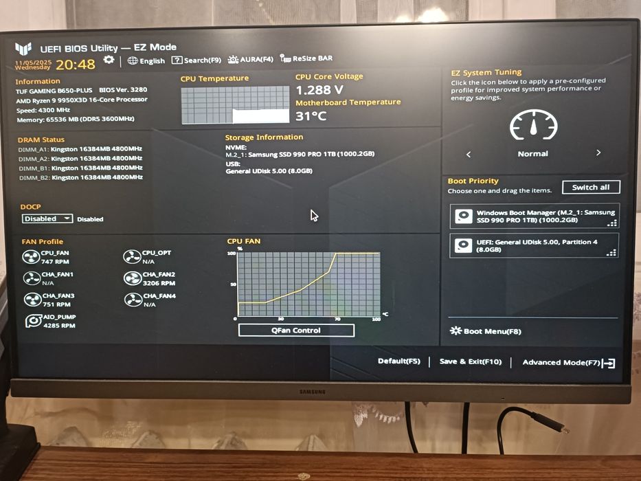 ASUS TUF Gaming B650-PLUS (AM5, DDR5) | Б/В