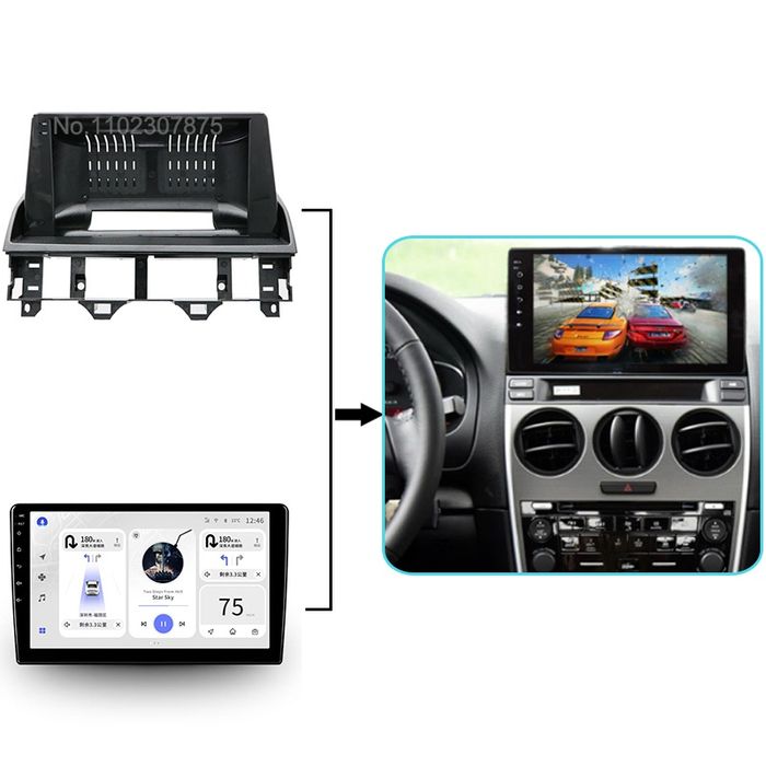 Магнітола Mazda 6, 2002 - 2015р  верхній або нижній екранAndroid