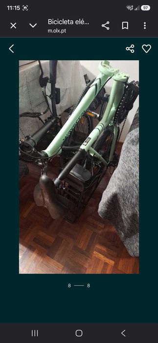 Bicicleta dobrável eletrica