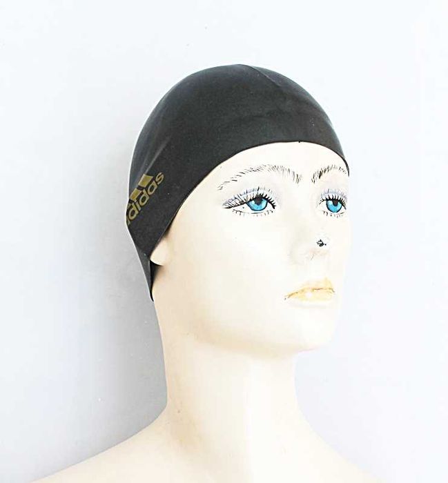 ADIDAS Czepek kąpielowy silikonowy na basen Nr 5202 Czarny = 2 sztuki