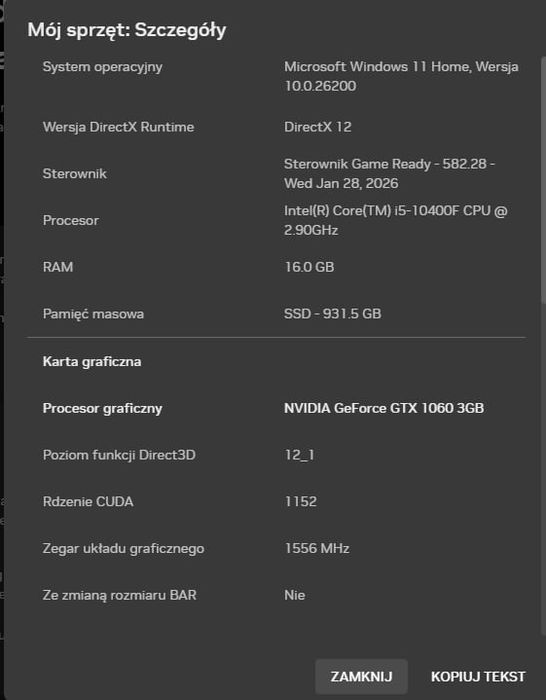 Nvidia GeForce GTX 1060 3gb