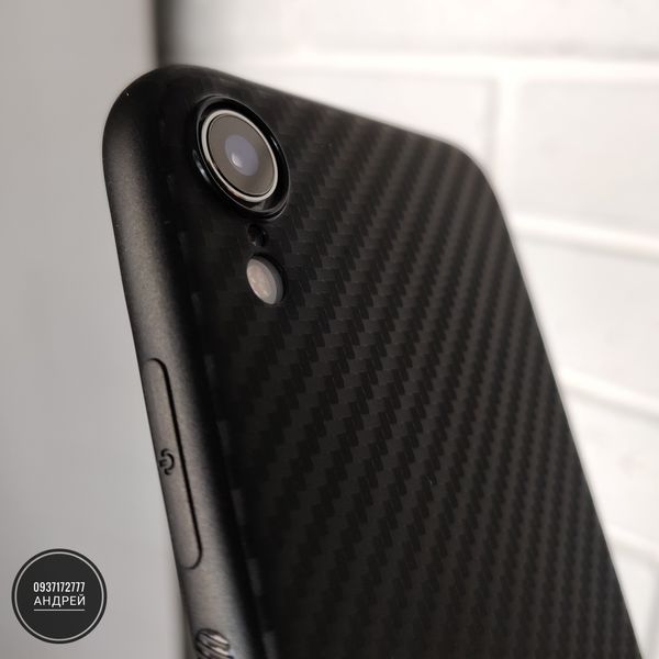 Чехол тонкий Carbon TPU на iPhone X/ XR/ XS Max. Не скользит