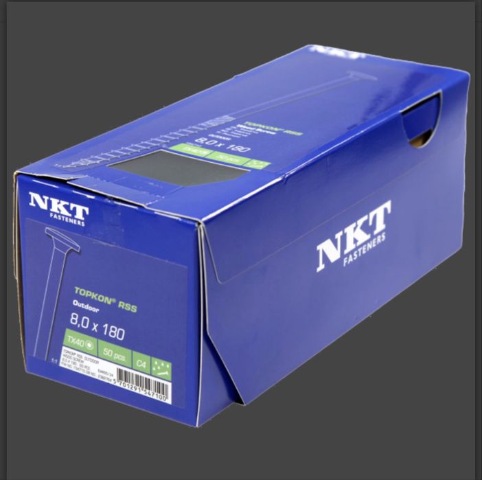 Wkręty konstrukcyjne TORX NKT TOPKON Outdoor 6x50 paczka