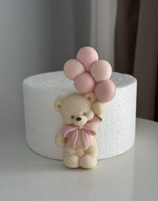 Miś z balonikami 2D Figurka na tort