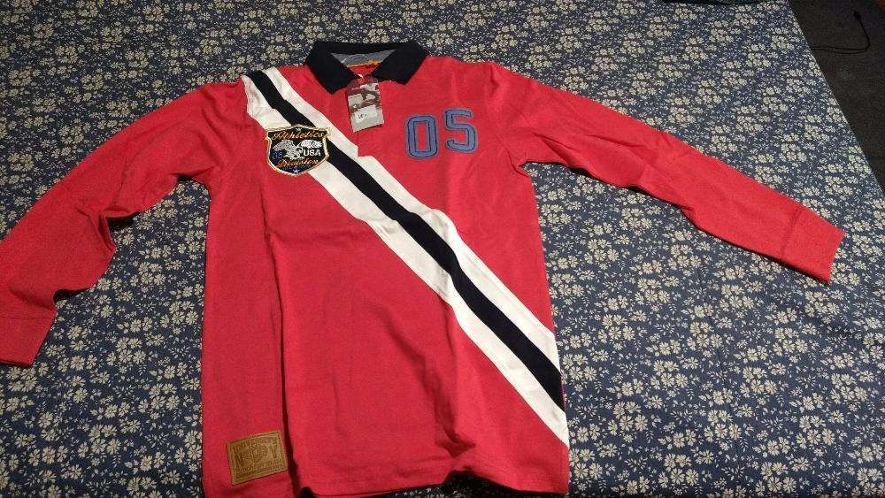 Polo de manga comprida de rapaz vermelho 12 anos