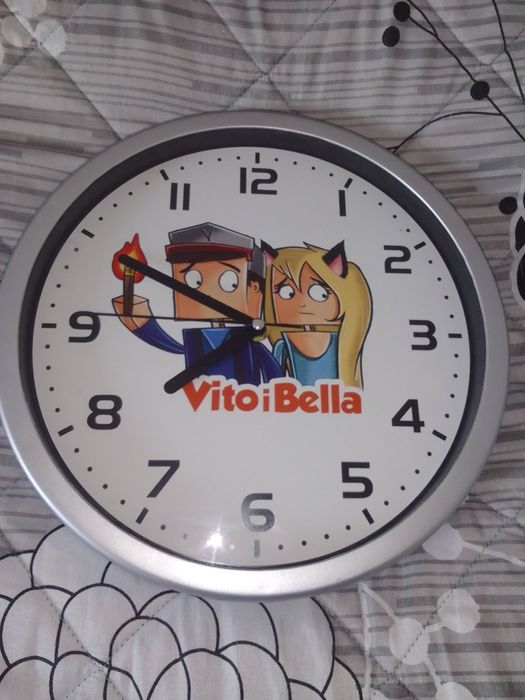 Zegar ścienny dla dzieci Vito i Bella Minecraft