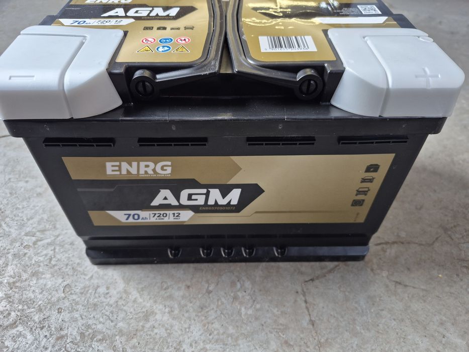Akumulator Enrg 12V 70Ah/720A START&STOP AGM Gwarancja 36miesięcy