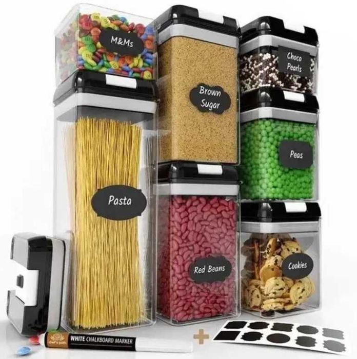 Набір контейнерів для сипучих Органайзер для кухні Диспенсер для круп