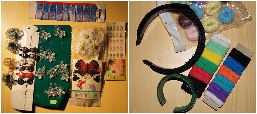 Frotki,opaska na włosy,spinki, bransoletka,ozdoby nowe nie używane