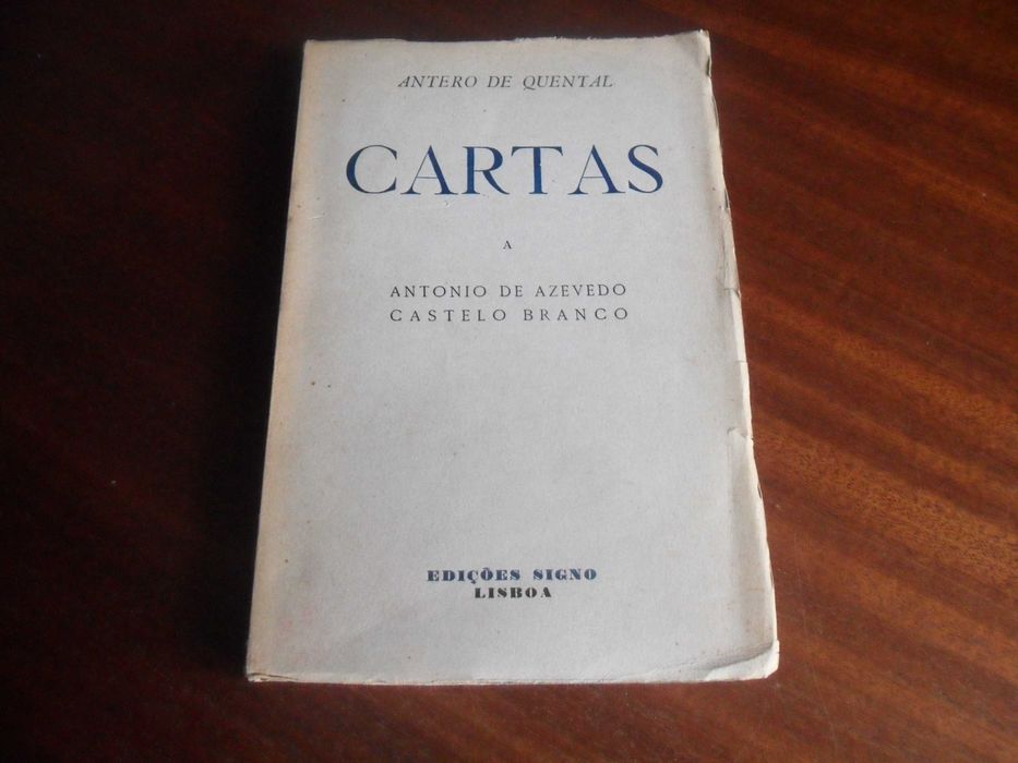 "CARTAS a António de Azevedo Castelo Branco" de Antero de Quental