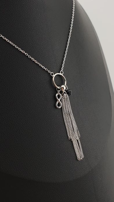 Naszyjnik celebrytka p.925 z przywieszkami krawatka