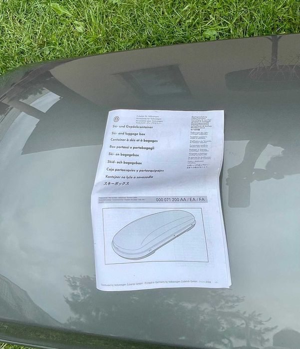 Box dachowy Volkswagen - wersja Maxi