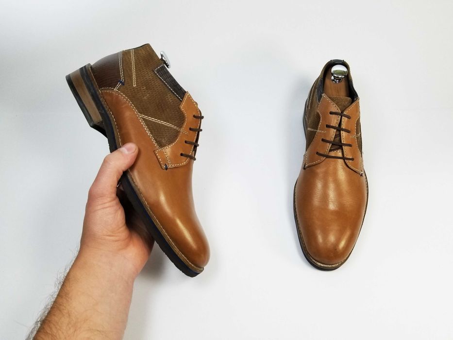 CAFE MODA кожаные ботинки чоловічі черевики 40 41 25.5 см