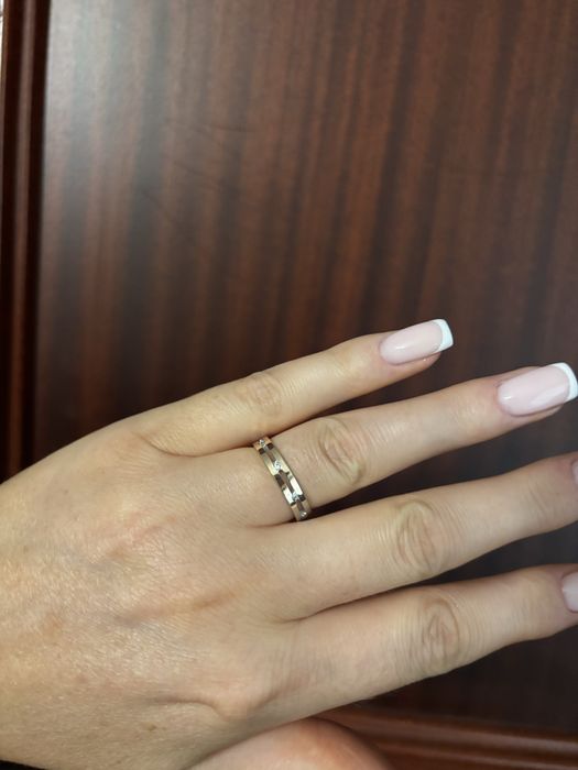 Каблучка, срібло 925, золото 375, кольцо