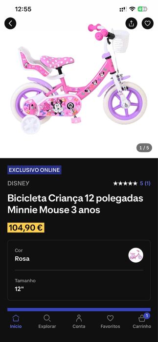Bicicleta infantil roda 12