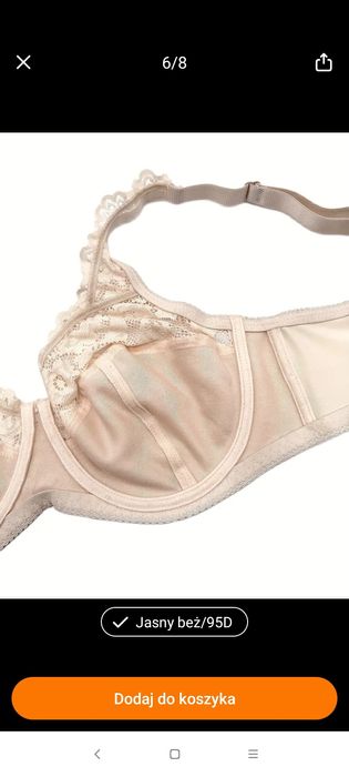 NOWY biustonosz damski 95D
